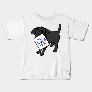 Cute Dog with Joe Biden 2024 Sign Kids T-Shirt